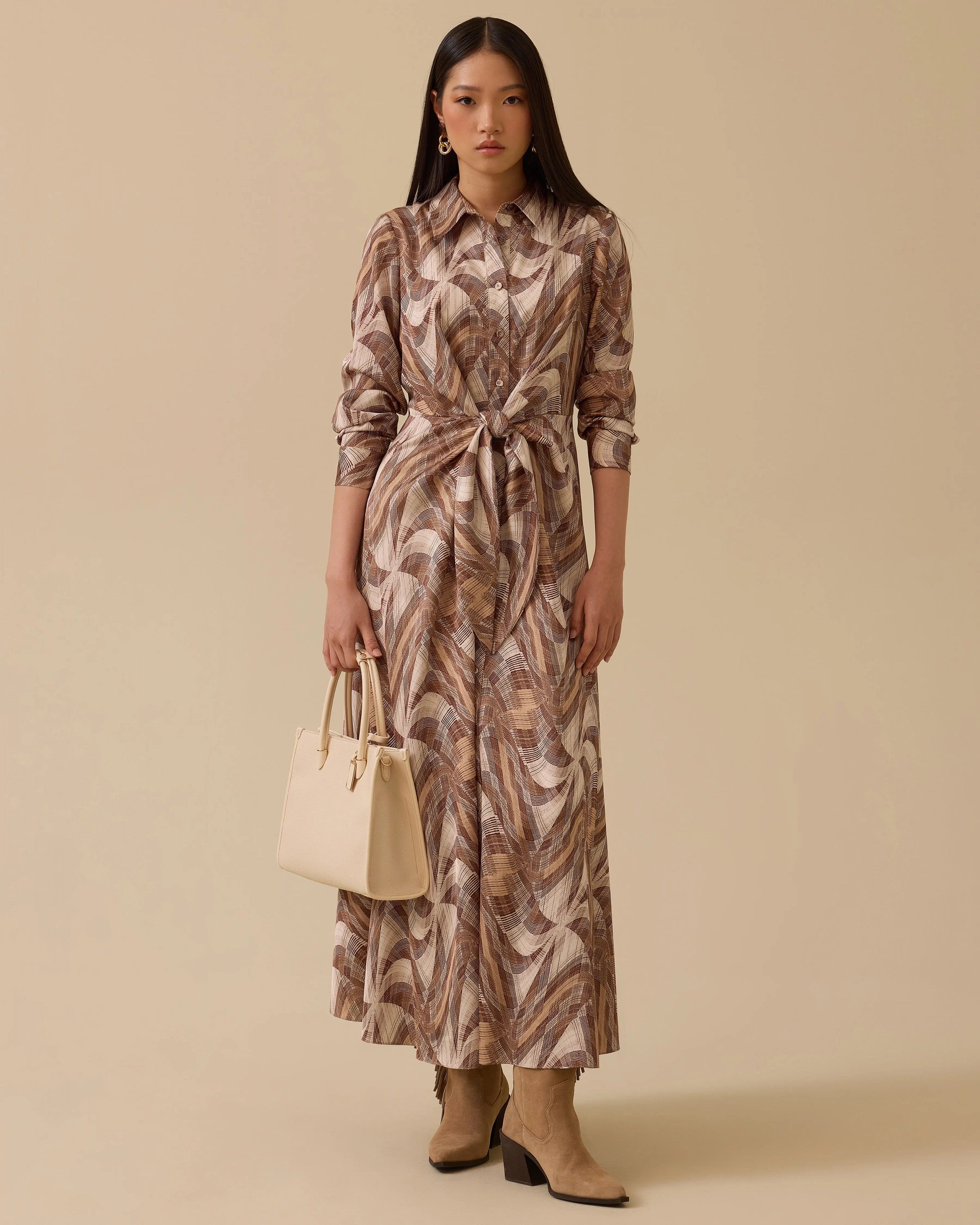 SCL ELBİSE 1311017 - KAHVE