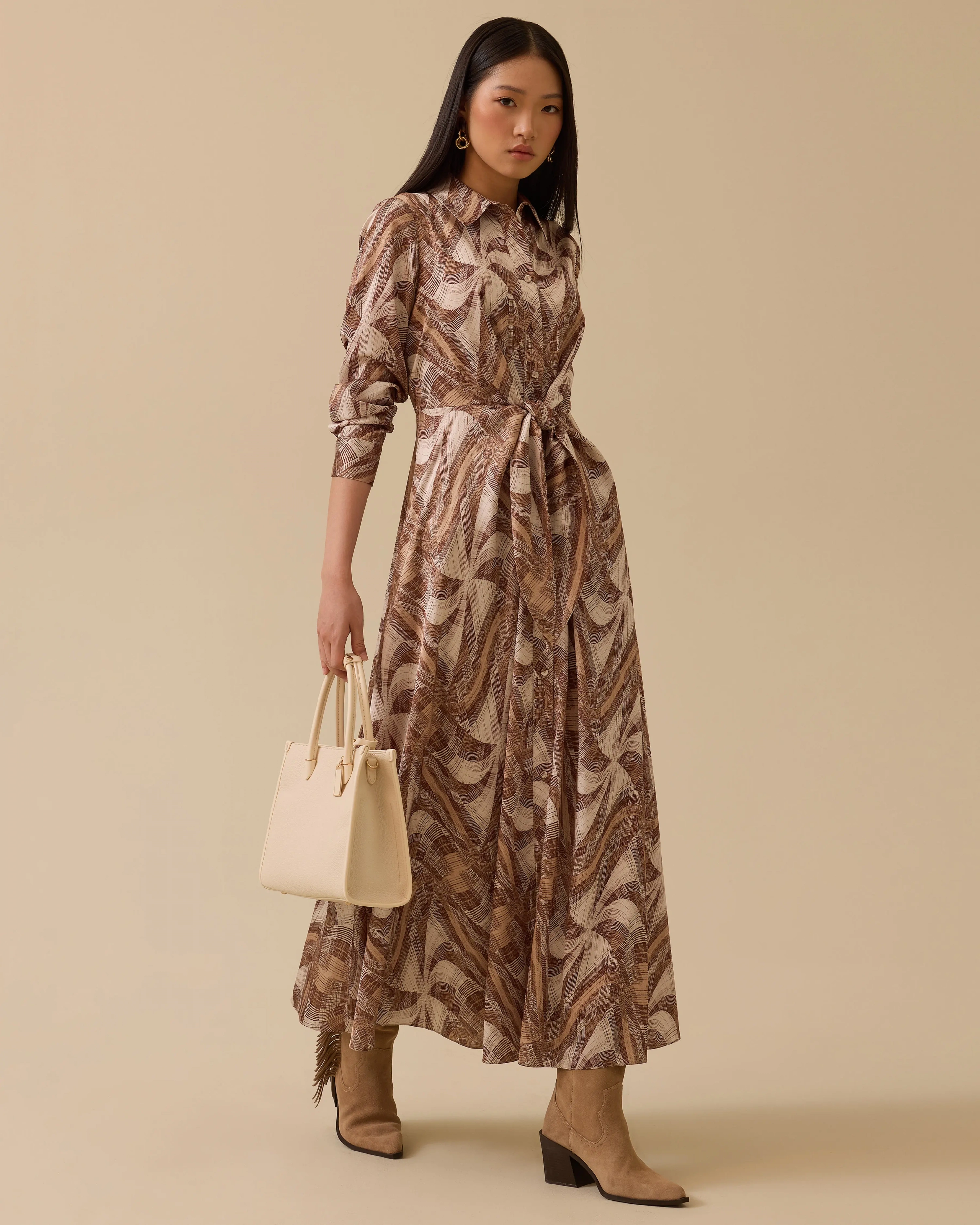 SCL ELBİSE 1311017 - KAHVE