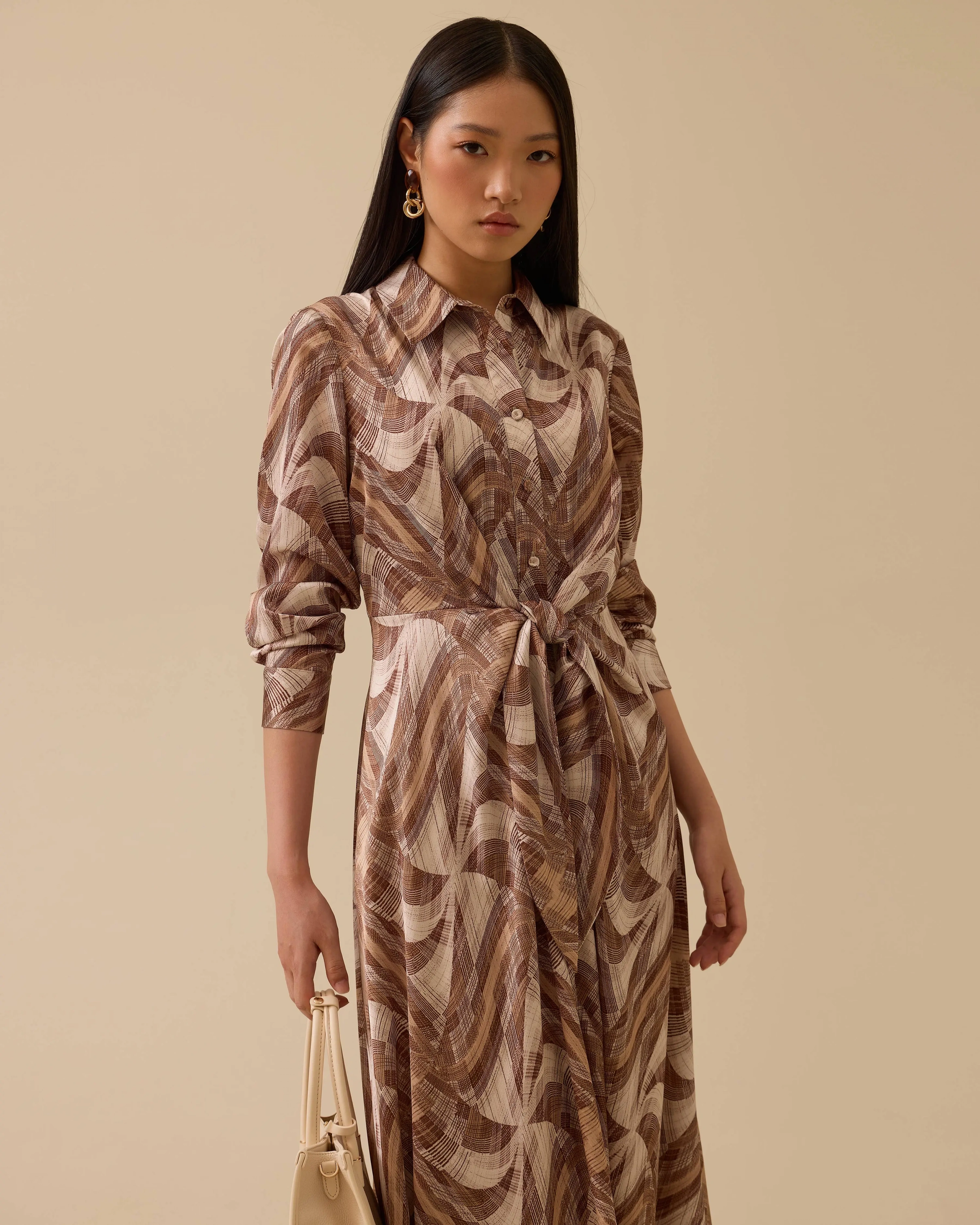 SCL ELBİSE 1311017 - KAHVE