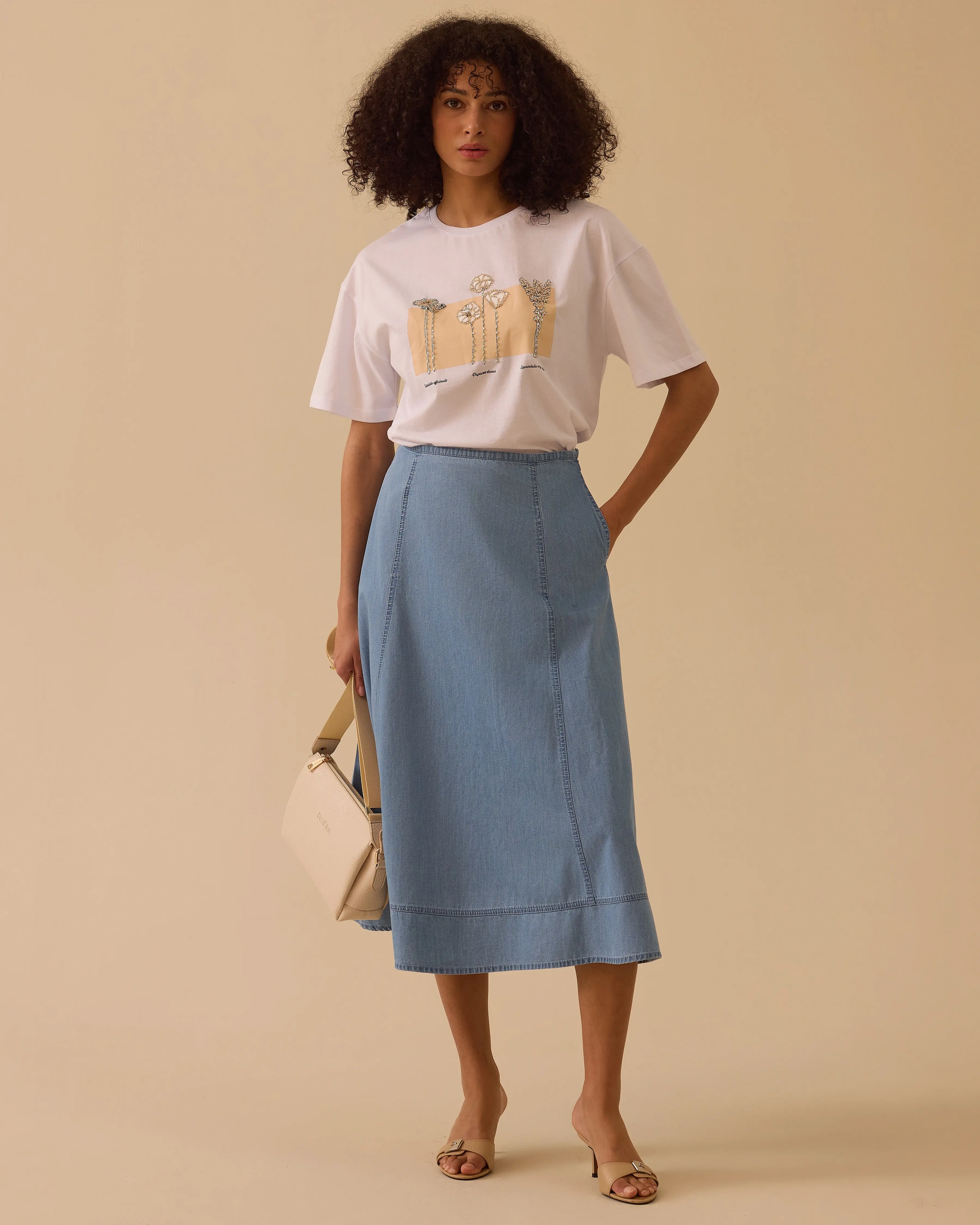 SEÇİL TSHIRT 2410004 - EKRU