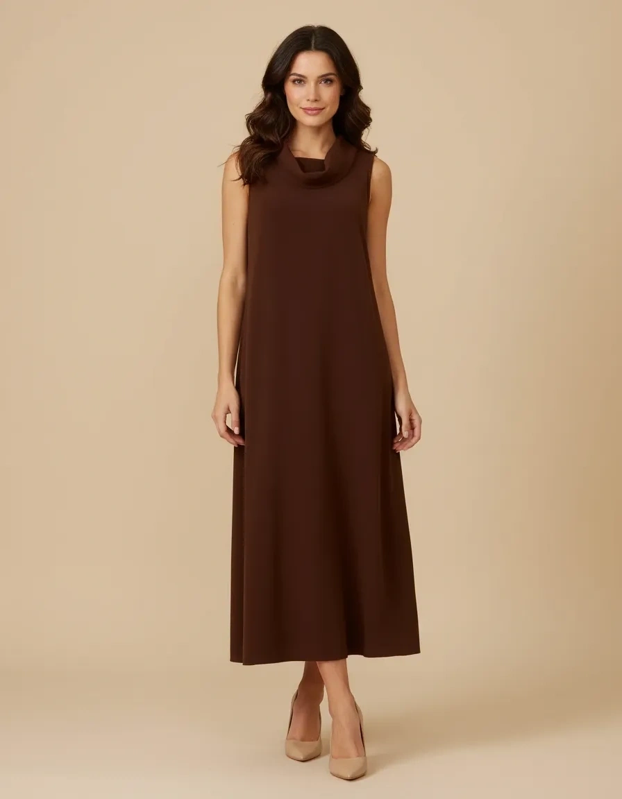 SEÇİL ELBİSE 1310061 - KAHVE