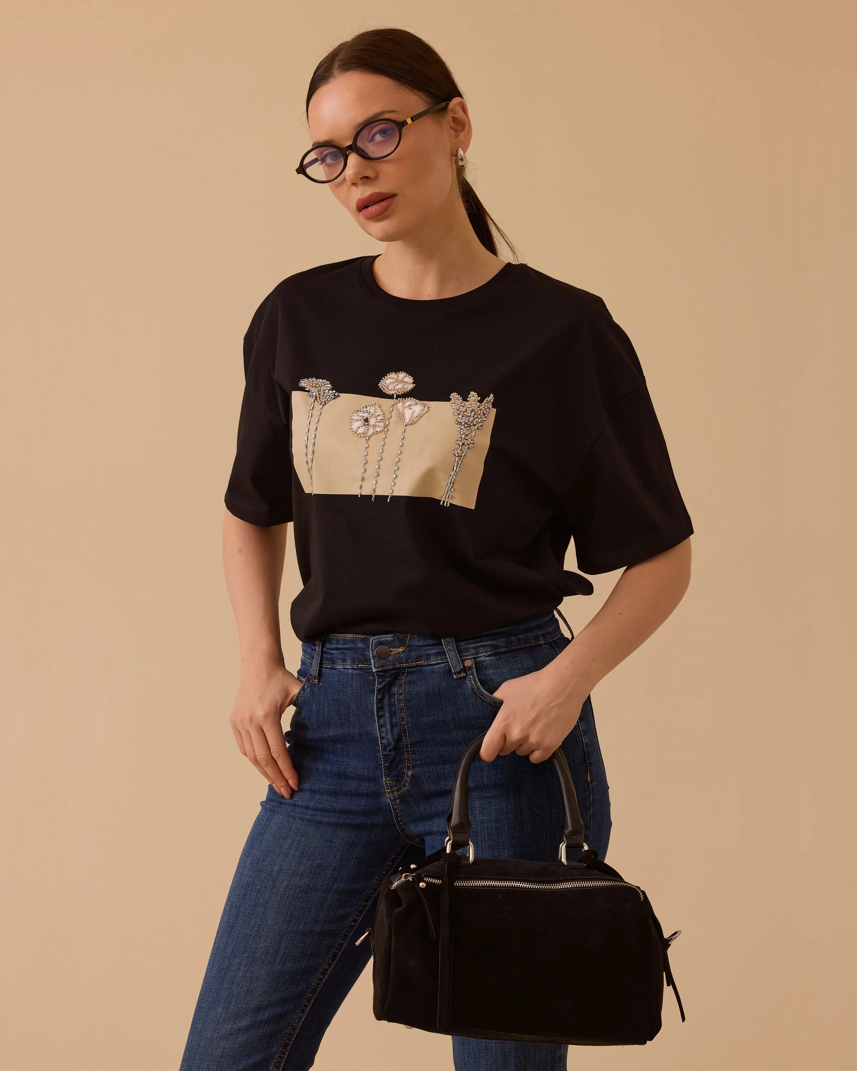 SEÇİL TSHIRT 2410004 - SİYAH