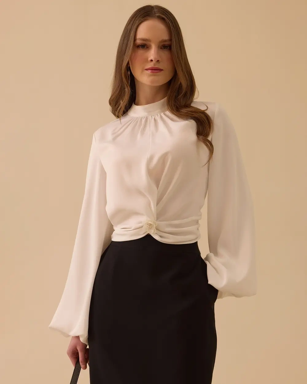 SEÇİL BLUZ 1810019 - EKRU