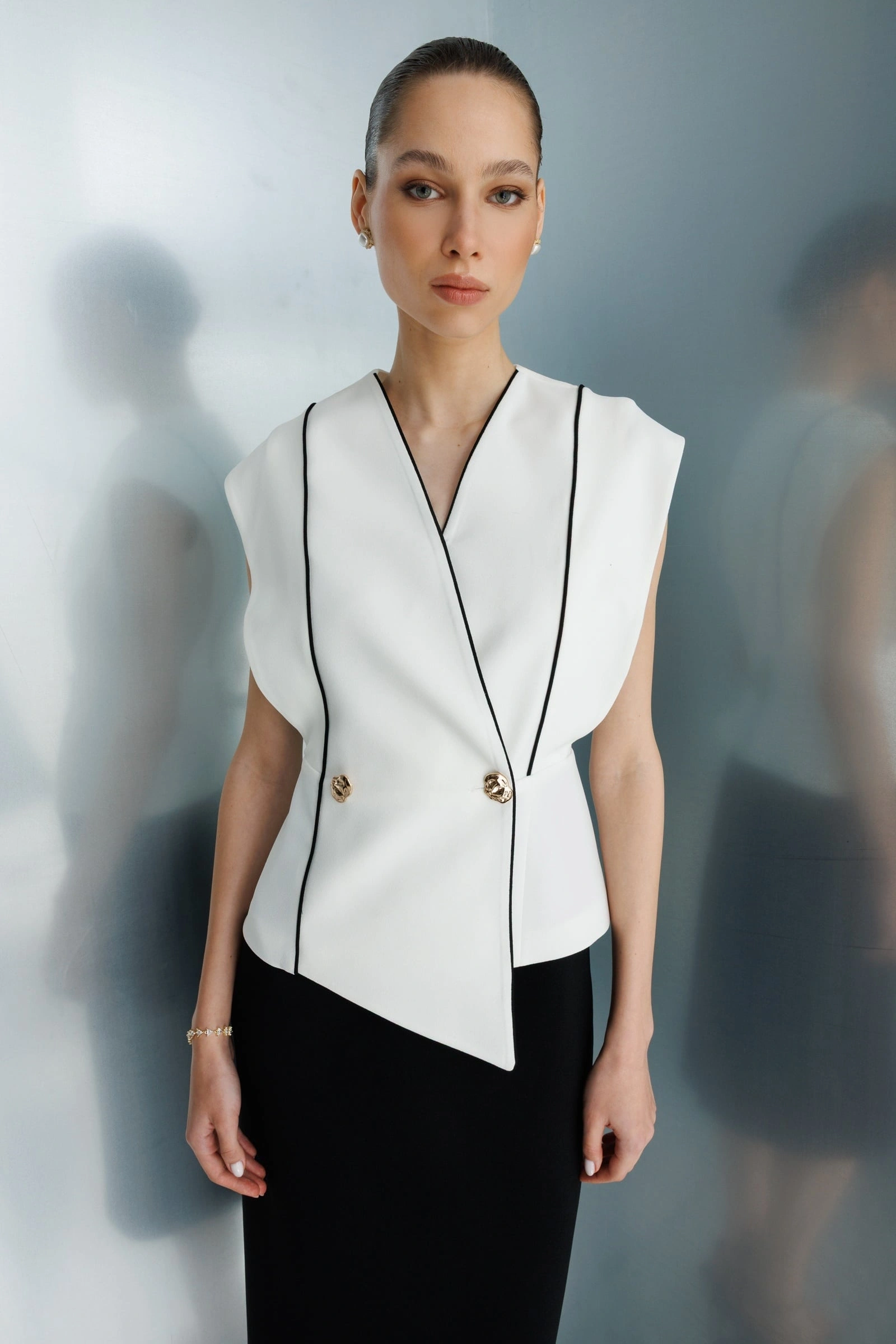 MODAİLGİ YLK-ELBİSE 60116 - SİYAH-EKRU