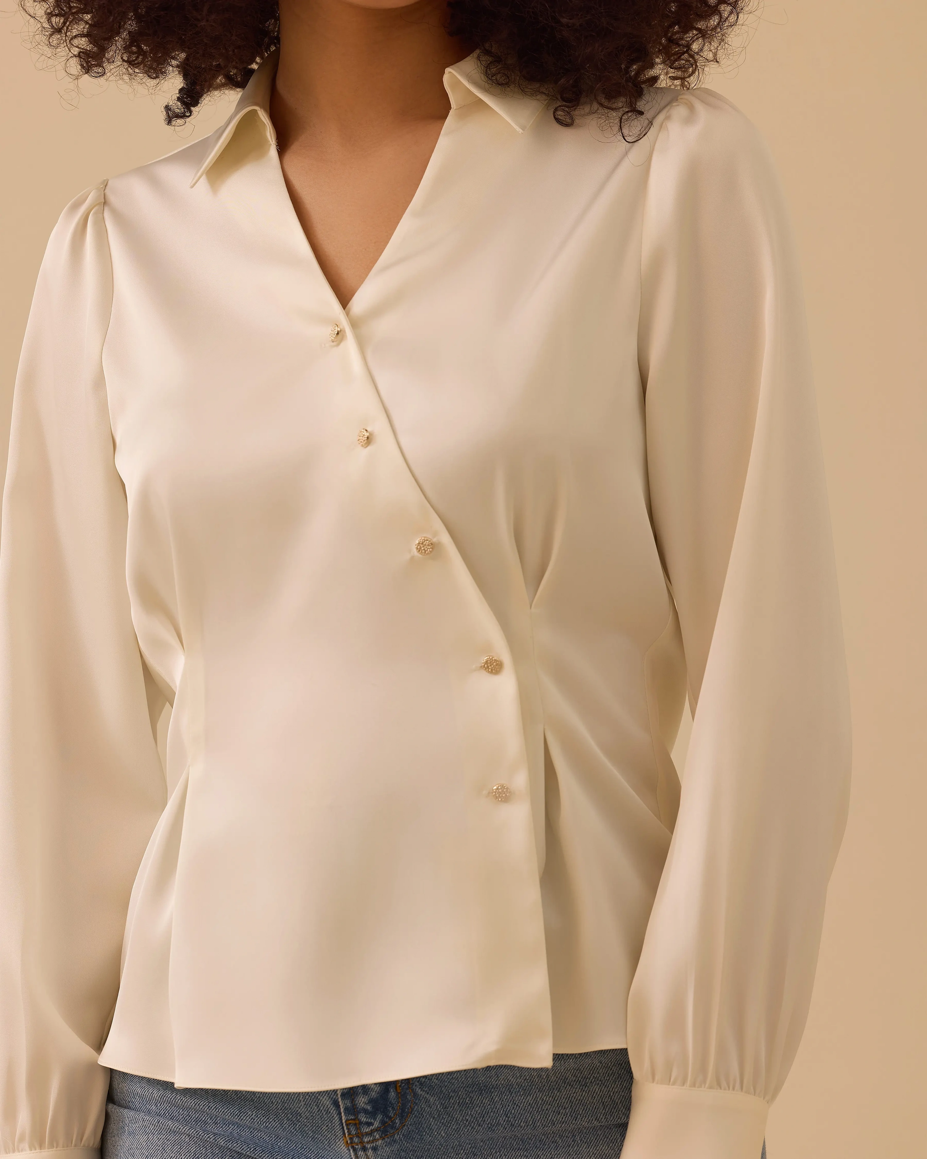 SEÇİL BLUZ 1810016 - EKRU