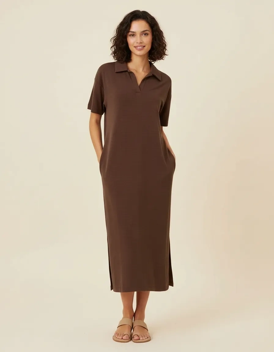 SEÇİL ELBİSE 1310061 - KAHVE