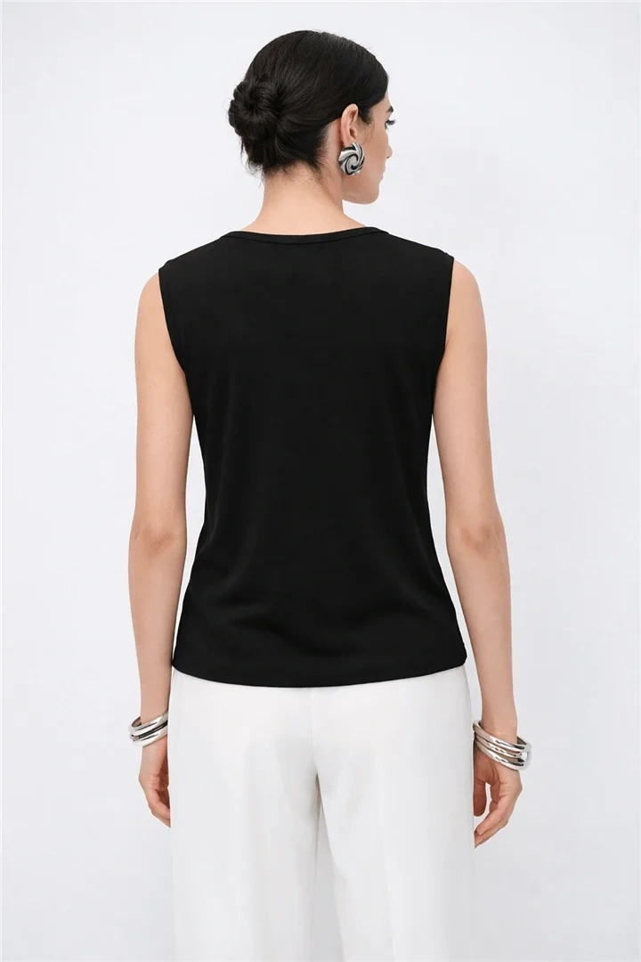 FASHION TAŞLI ATLET 140K - SİYAH