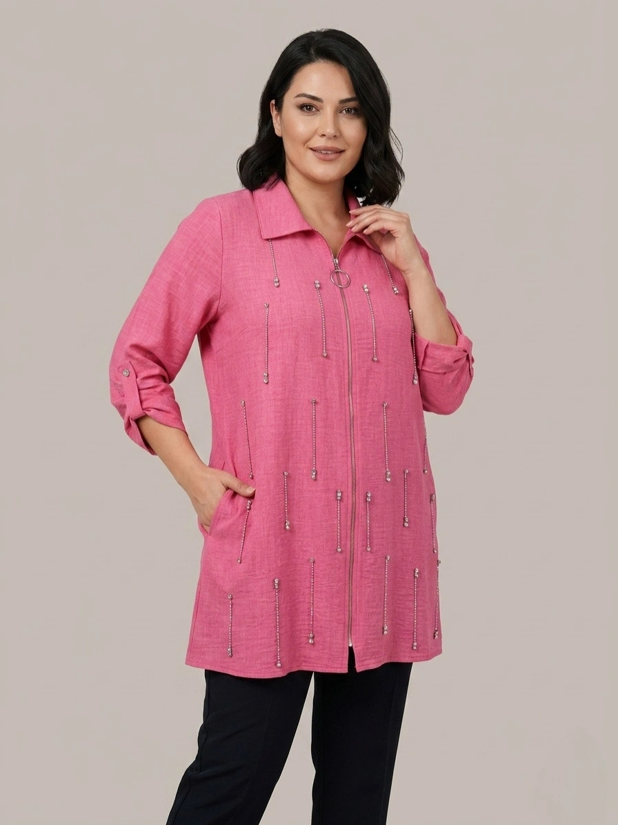 FLAŞ KETEN KAP 1134 - PEMBE