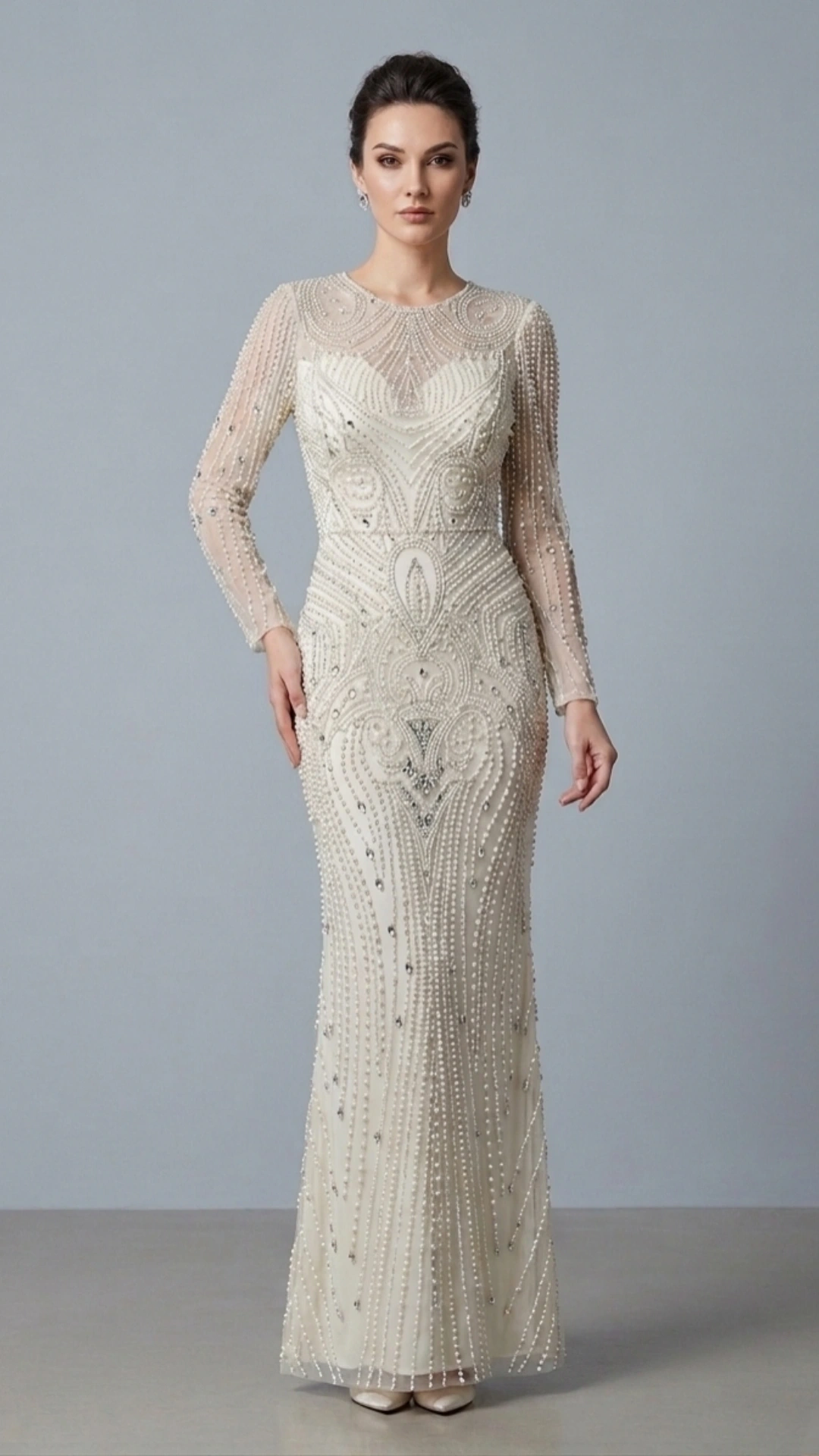 ANKYRA ABİYE ELBİSE 5826 - BEJ