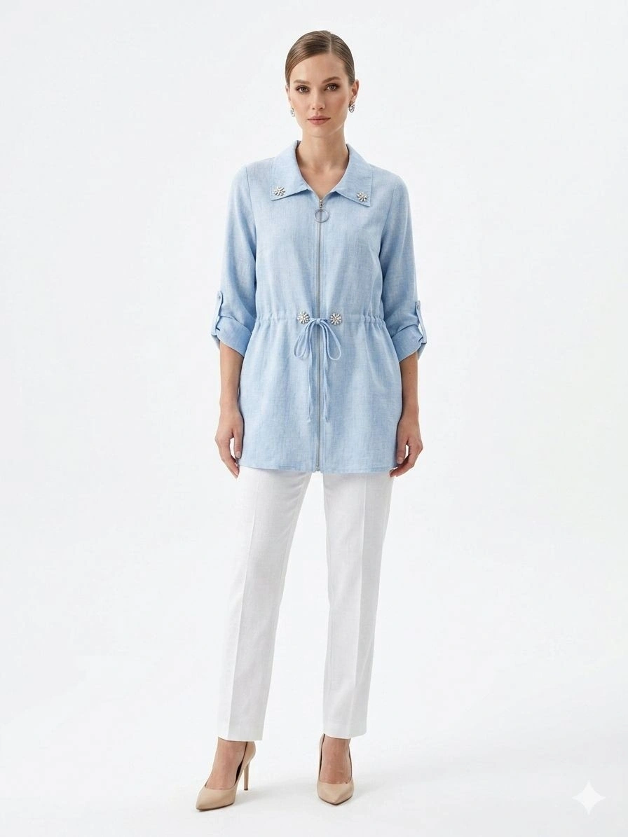 FLAŞ KETEN KAP 1117 - MAVİ