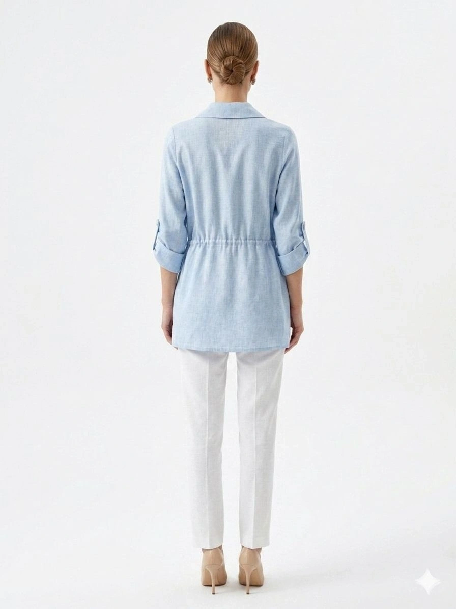 FLAŞ KETEN KAP 1117 - MAVİ