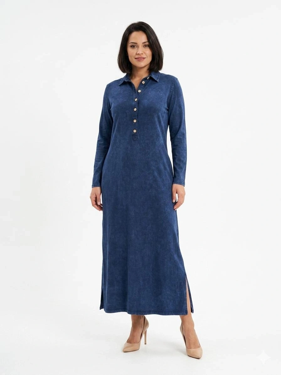 KHAOS ELBİSE 217 - İNDİGO