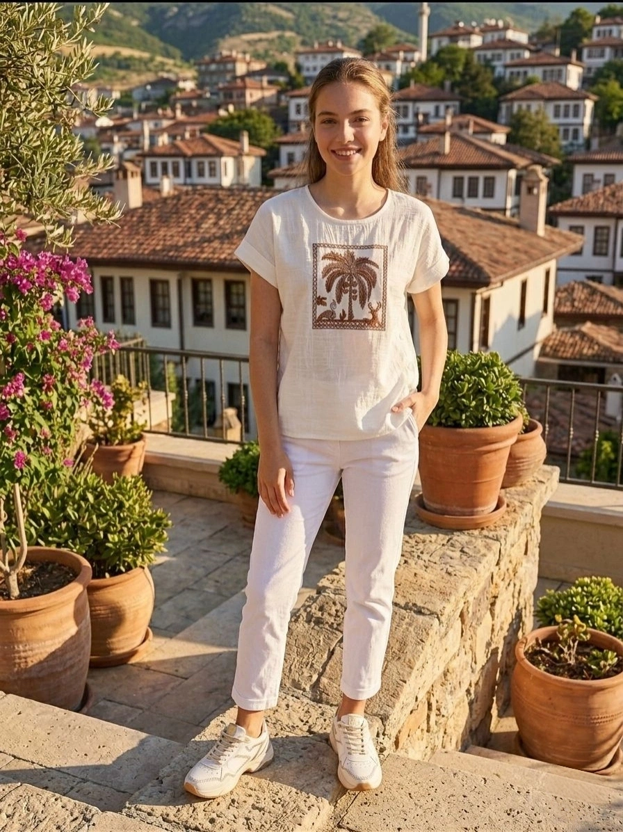 VEDİ BLUZ 7049 - EKRU