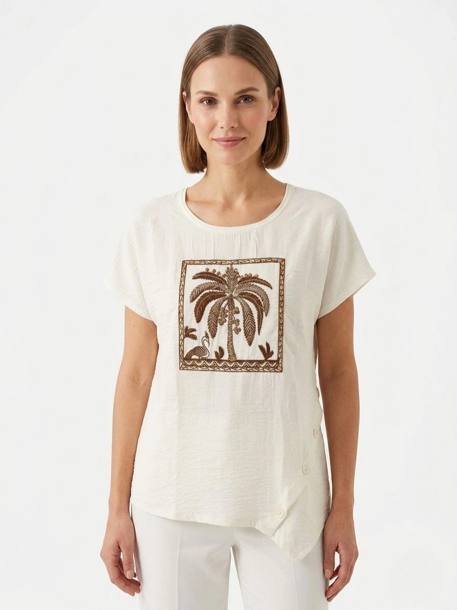 VEDİ BLUZ 7049 - EKRU