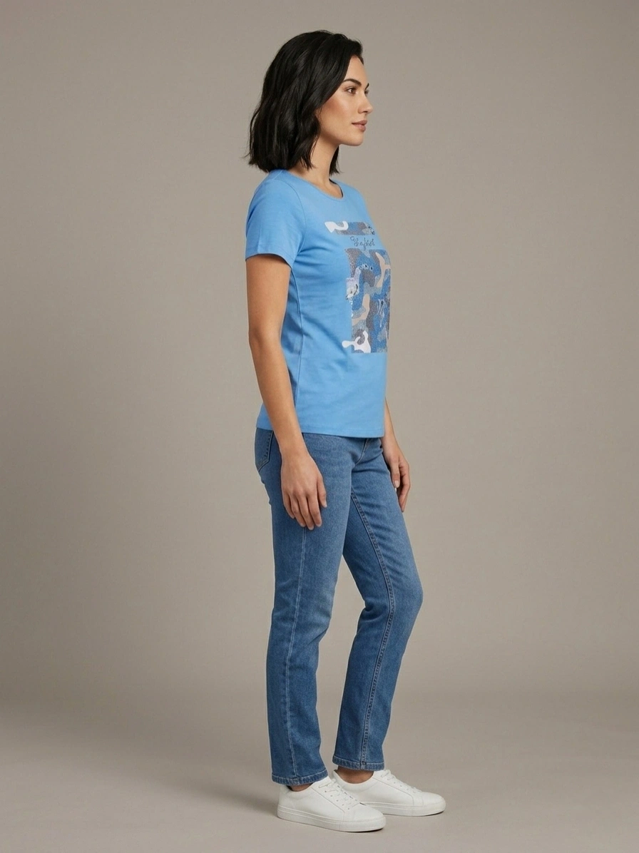 VEDİ T-SHIRT 3040 - MAVİ