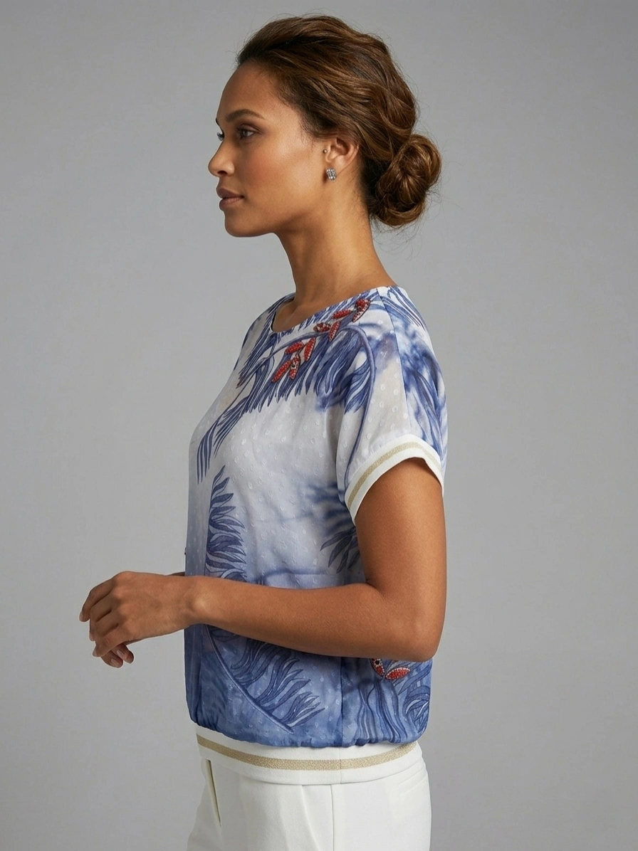 VEDİ ŞFN.BLUZ 7073 - MAVİ