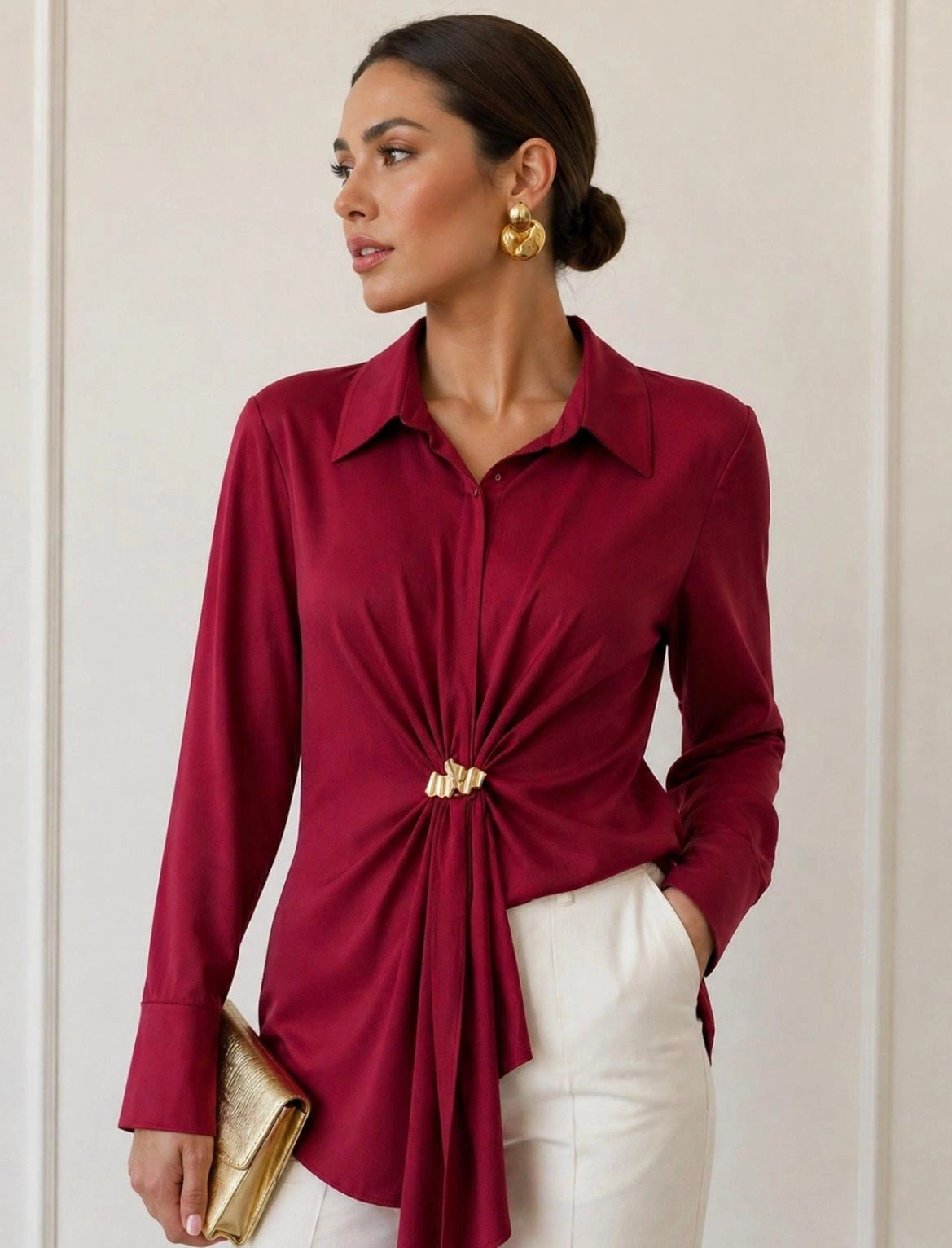 CLİO BLUZ 2398 - BORDO