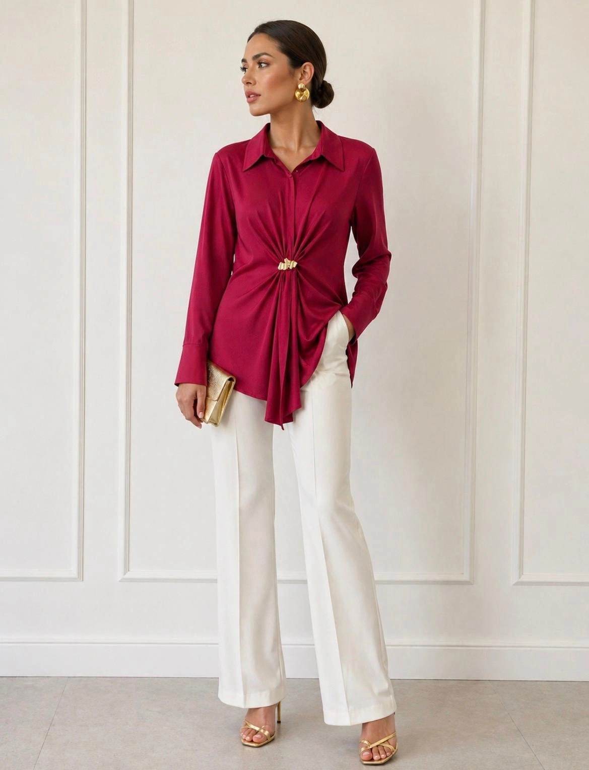 CLİO BLUZ 2398 - BORDO