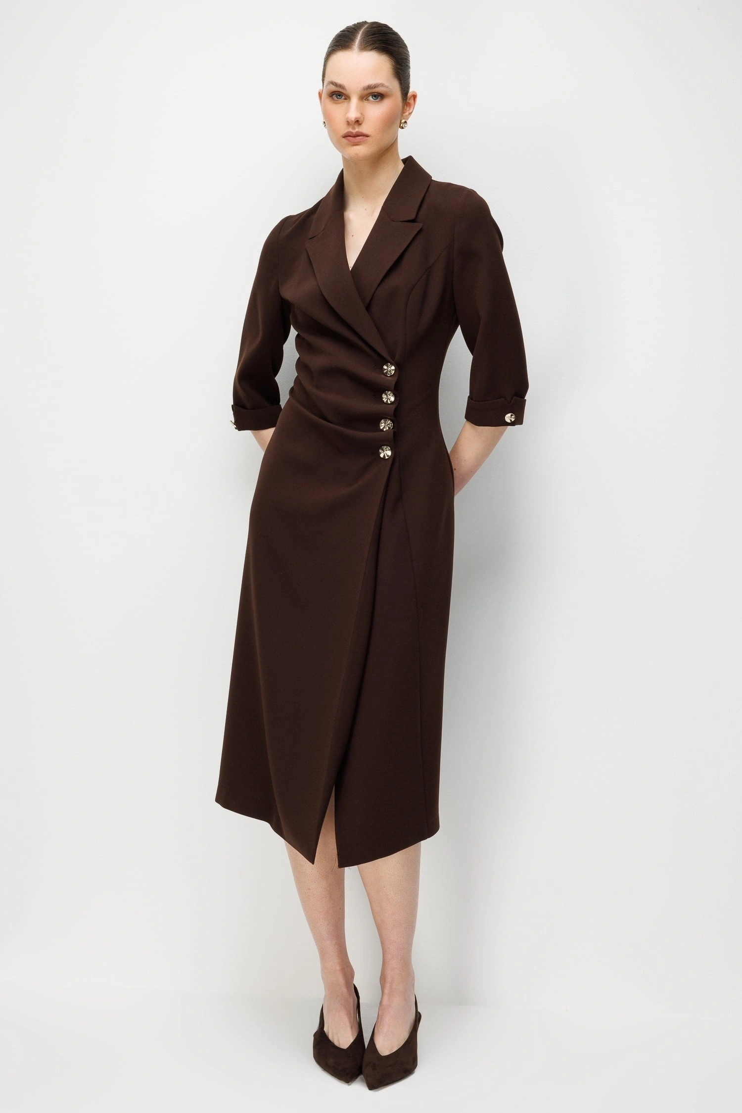 MODAİLGİ ELBİSE 60027 - KAHVE