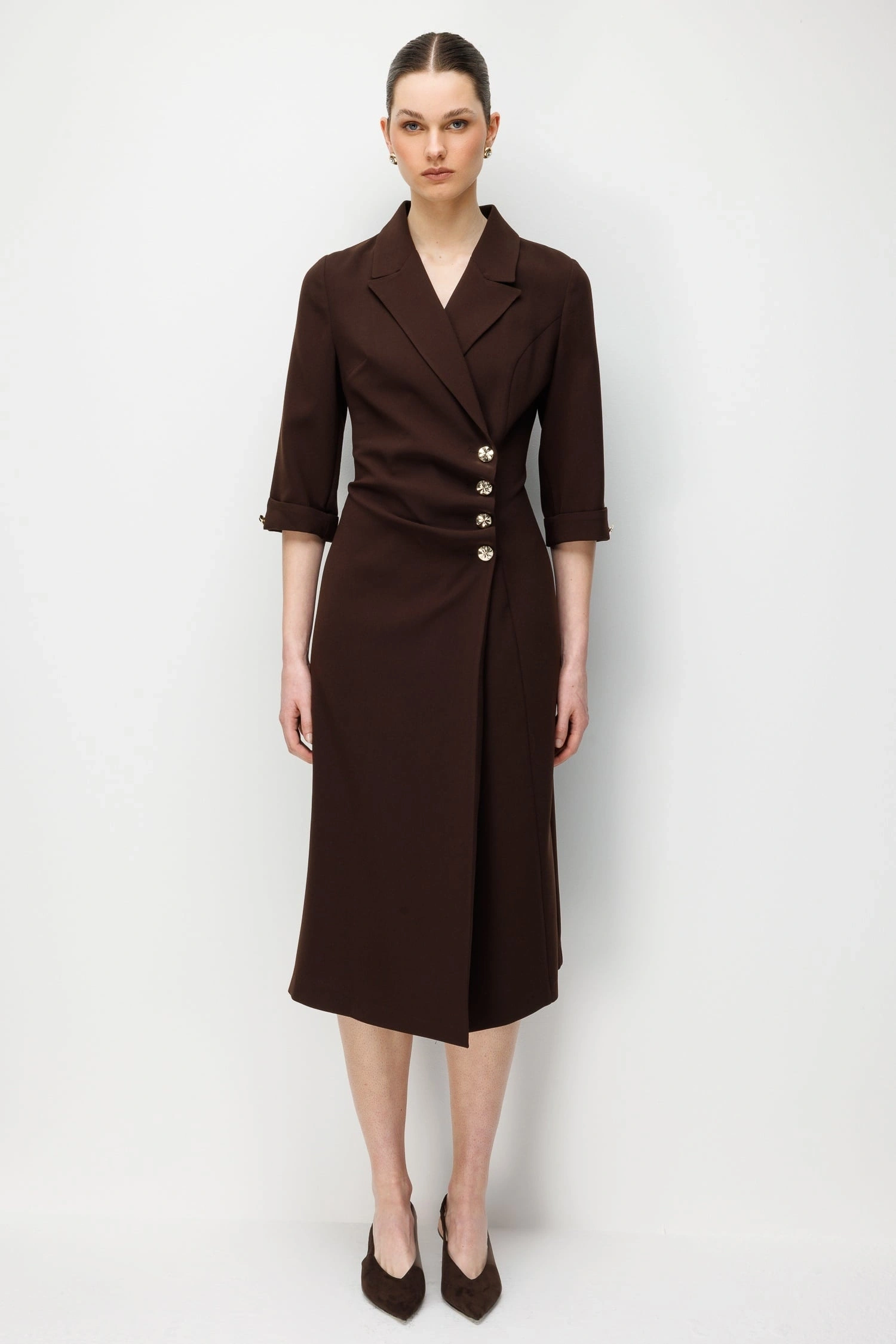 MODAİLGİ ELBİSE 60027 - KAHVE