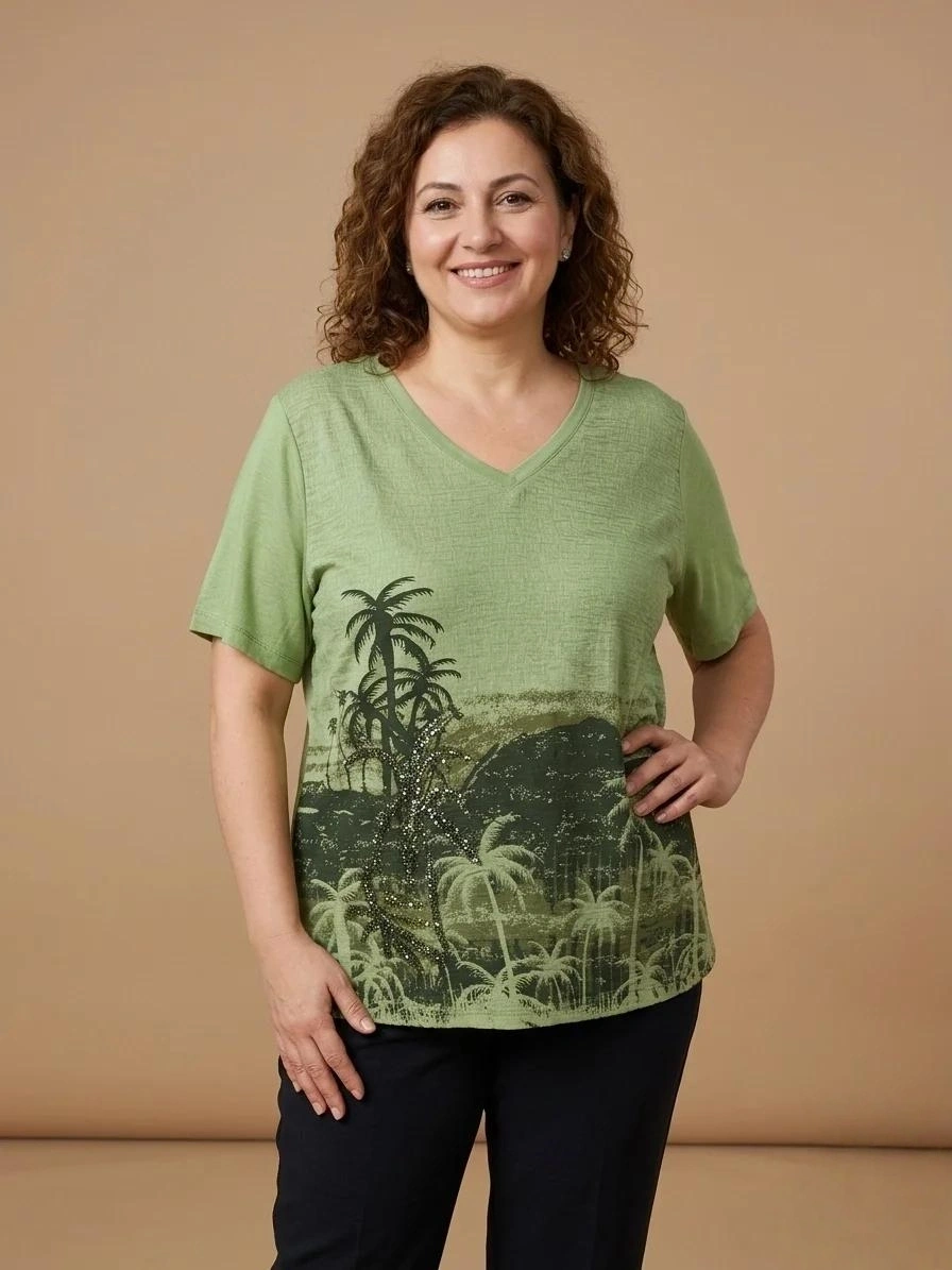X-LİFE TSHIRT 7041 - YEŞİL