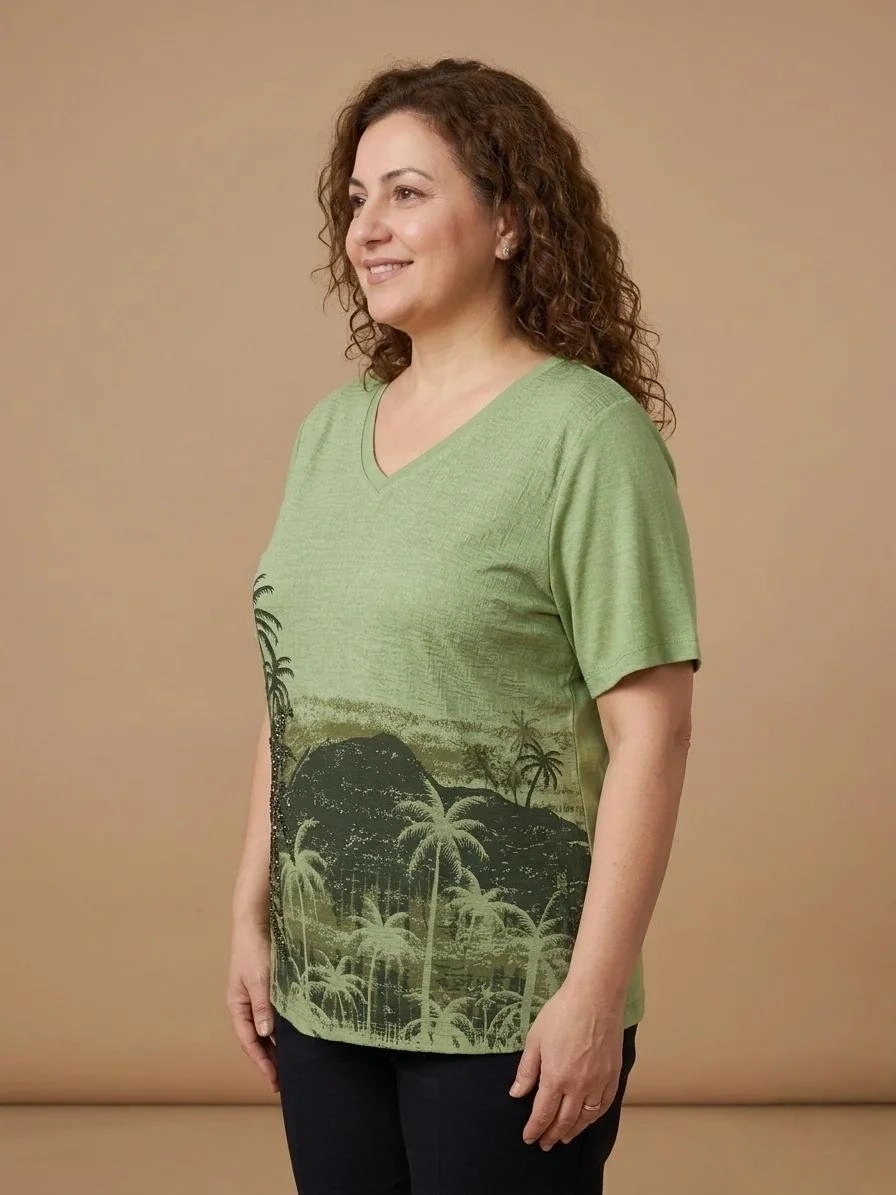X-LİFE TSHIRT 7041 - YEŞİL