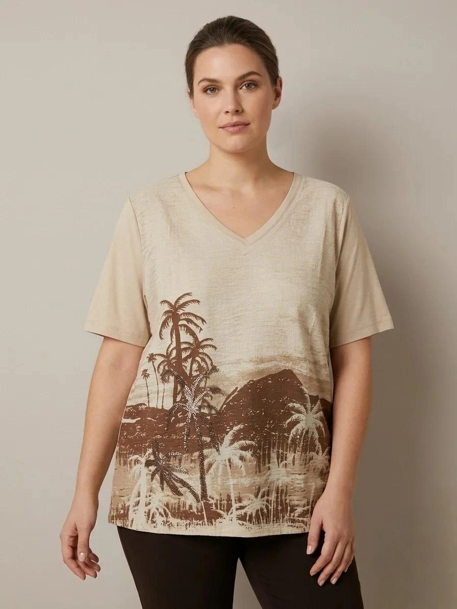 X-LİFE TSHIRT 7041 - BEJ