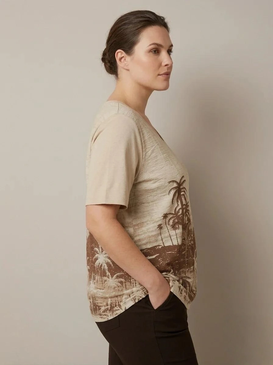 X-LİFE TSHIRT 7041 - BEJ