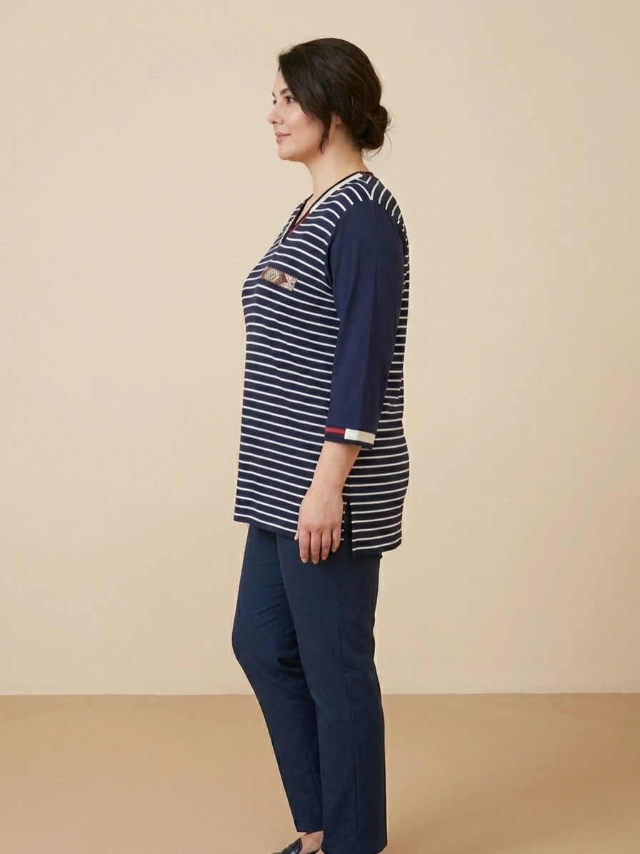 AYLİN BLUZ 538 - LACİVERT