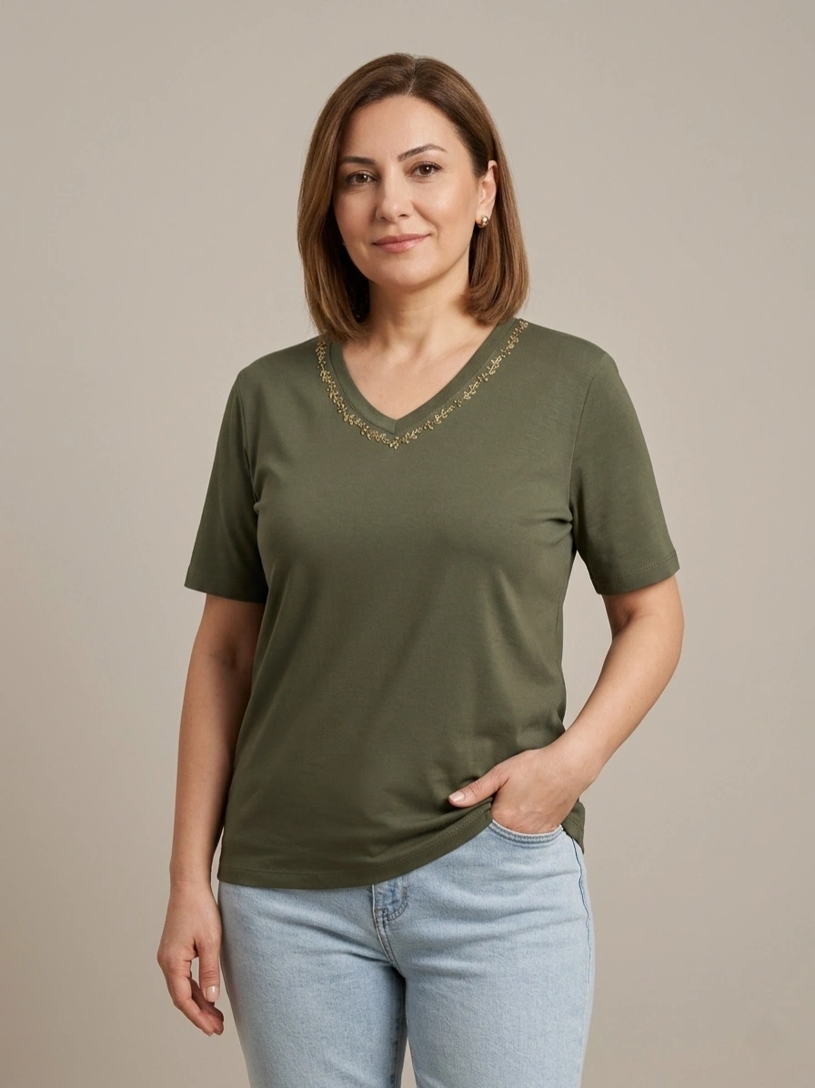 DESEN TSHIRT 26704 - HAKİ