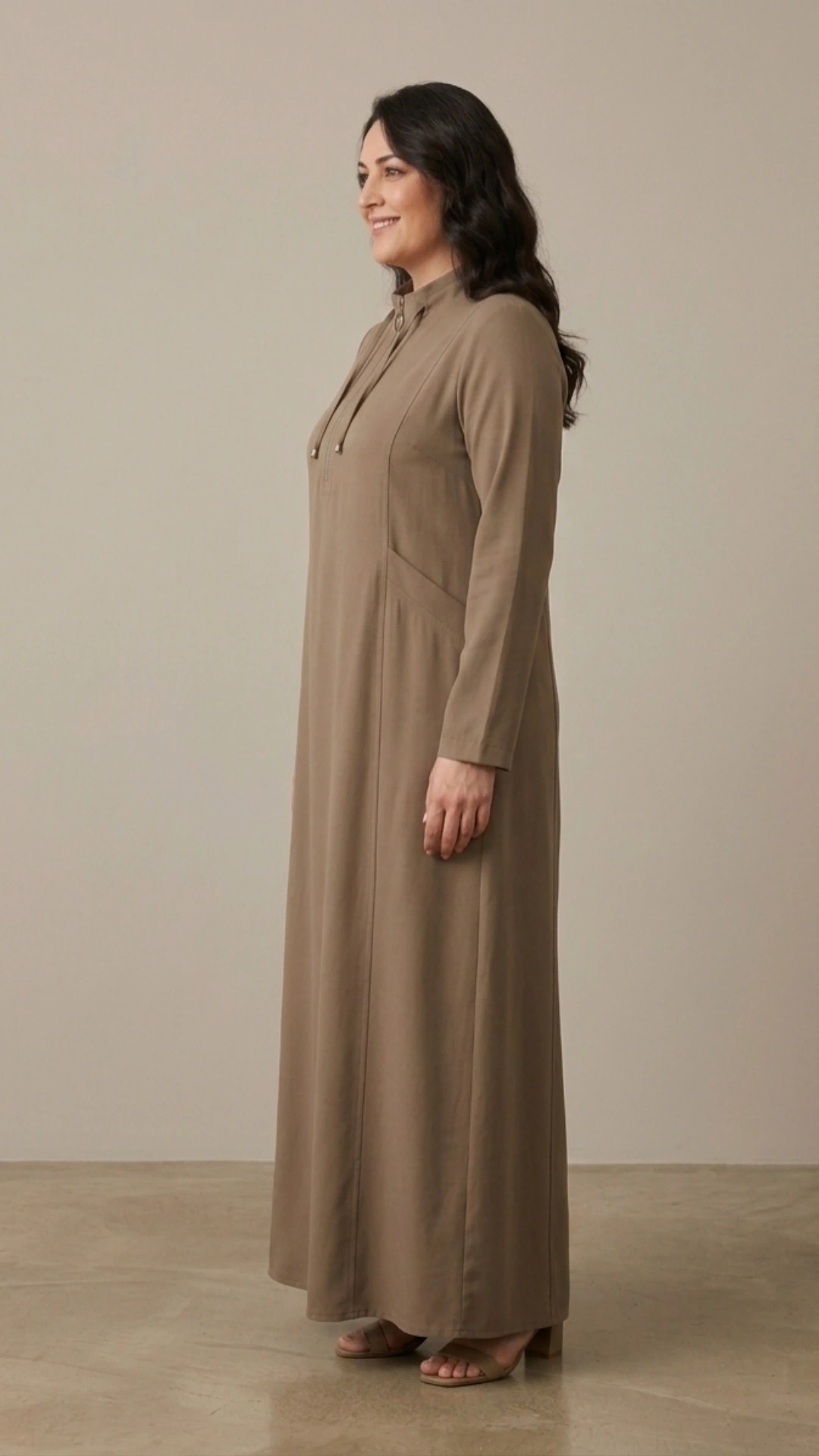 ALESYA ELBİSE 5324 - TOPRAK