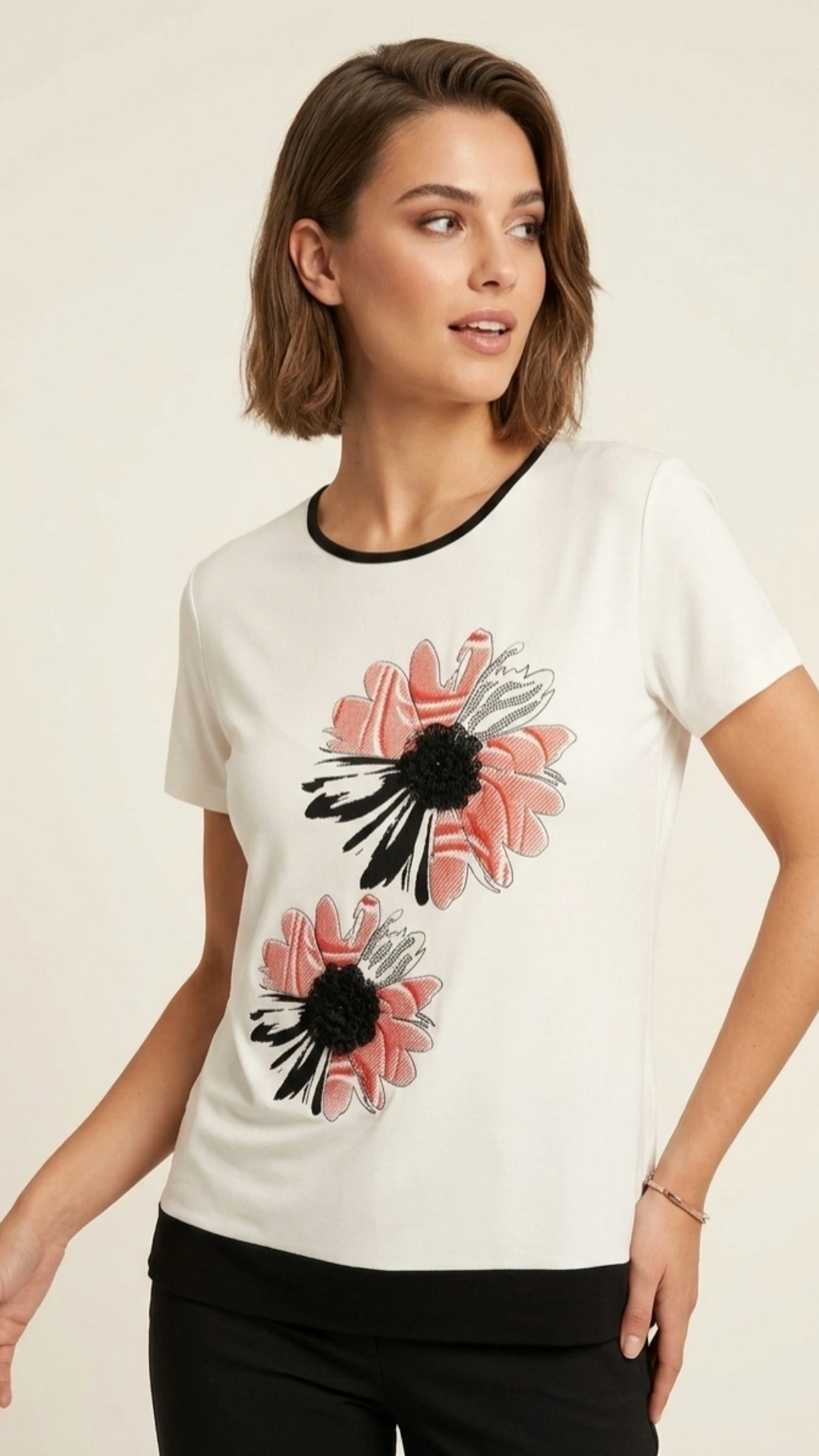 ANGORA BLUZ 25695 - EKRU