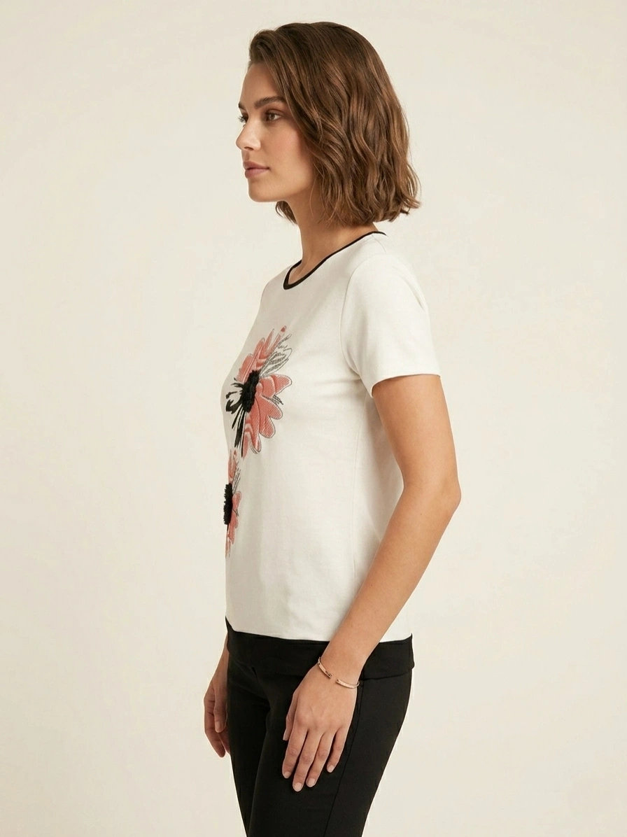 ANGORA BLUZ 25695 - EKRU