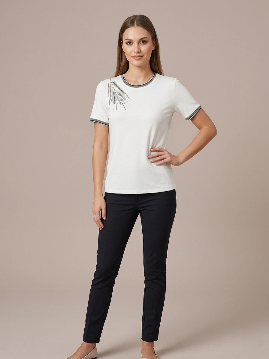 ANGORA BLUZ A110 - EKRU