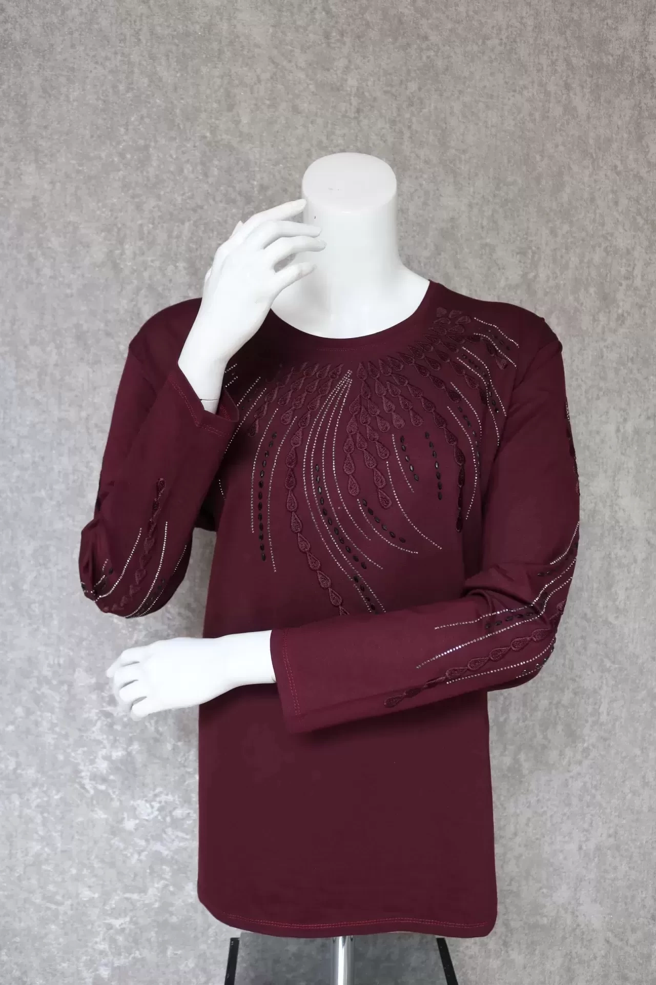 AYLİN PENYE BLUZ 1072 - BORDO