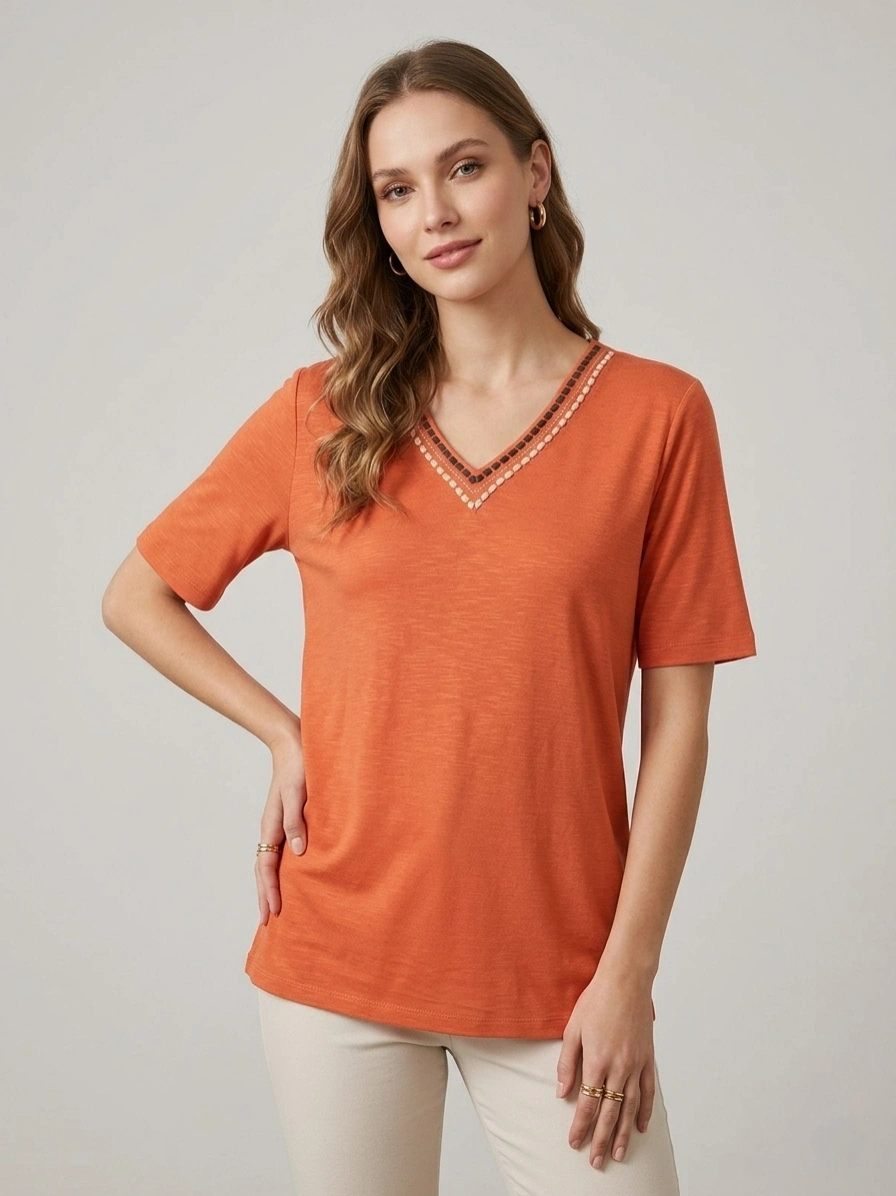 DESEN TSHIRT 26844 - ORANGE