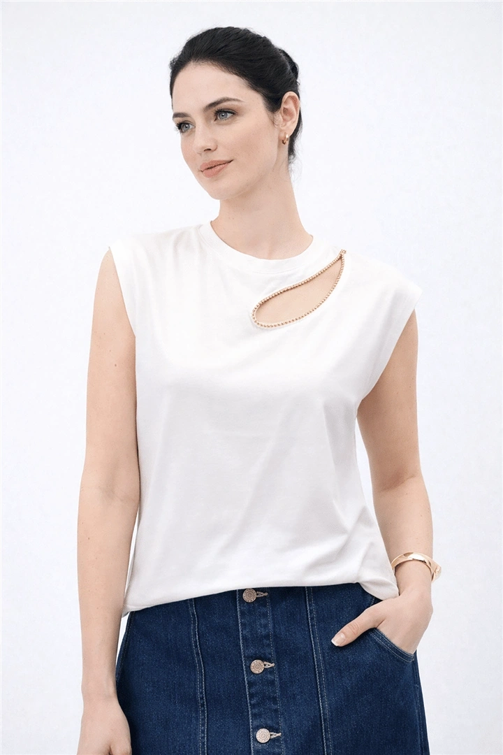 FASHION BLUZ 165K - EKRU