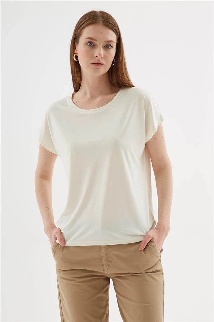 FASHION BLUZ 374K - EKRU