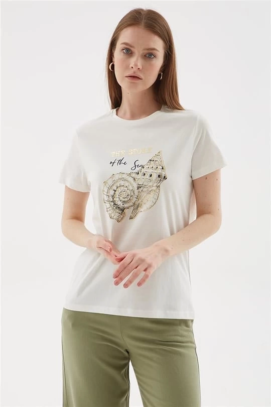 FASHION BLUZ 398K - EKRU