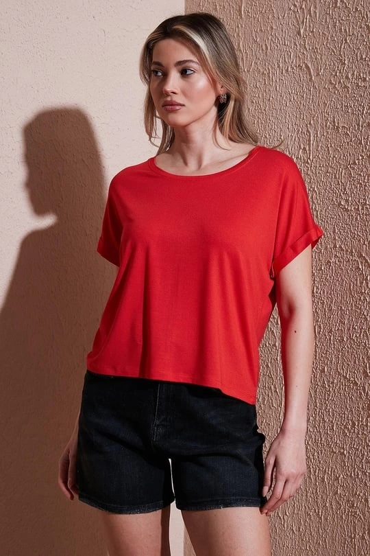 FASHION BLUZ 519K - CORAL