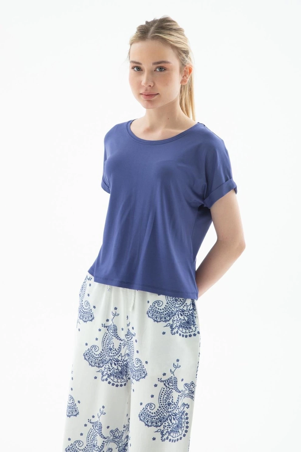FASHION BLUZ 519K - İNDİGO