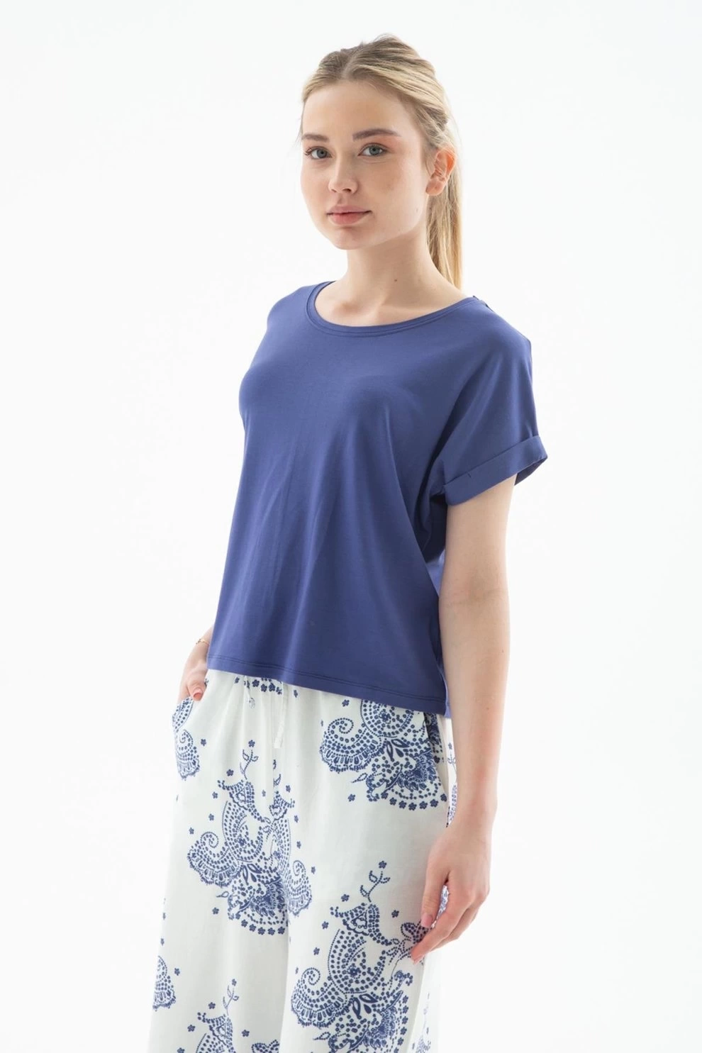 FASHION BLUZ 519K - İNDİGO