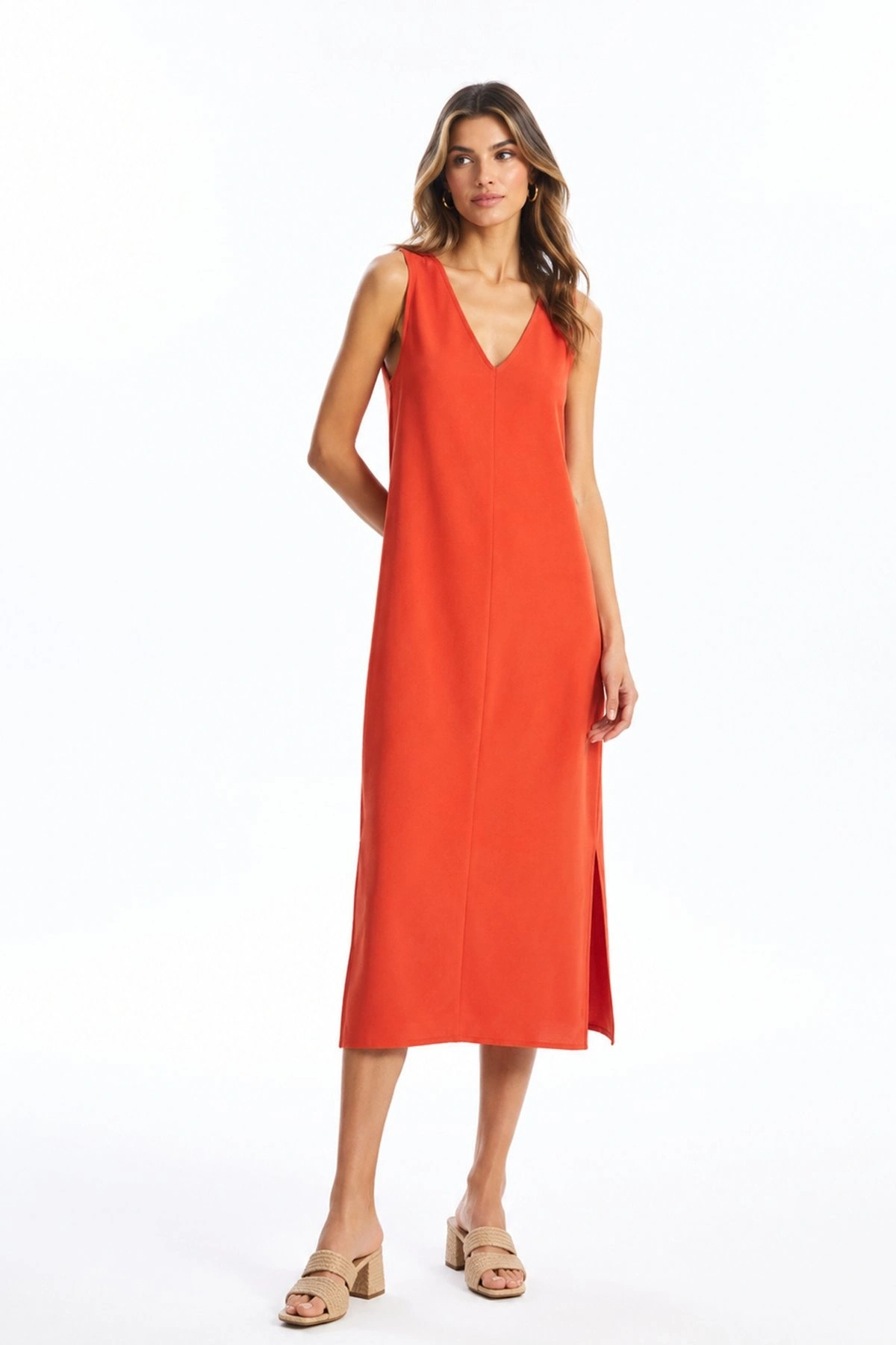 FASHION ELBİSE 378K1 - KİREMİT