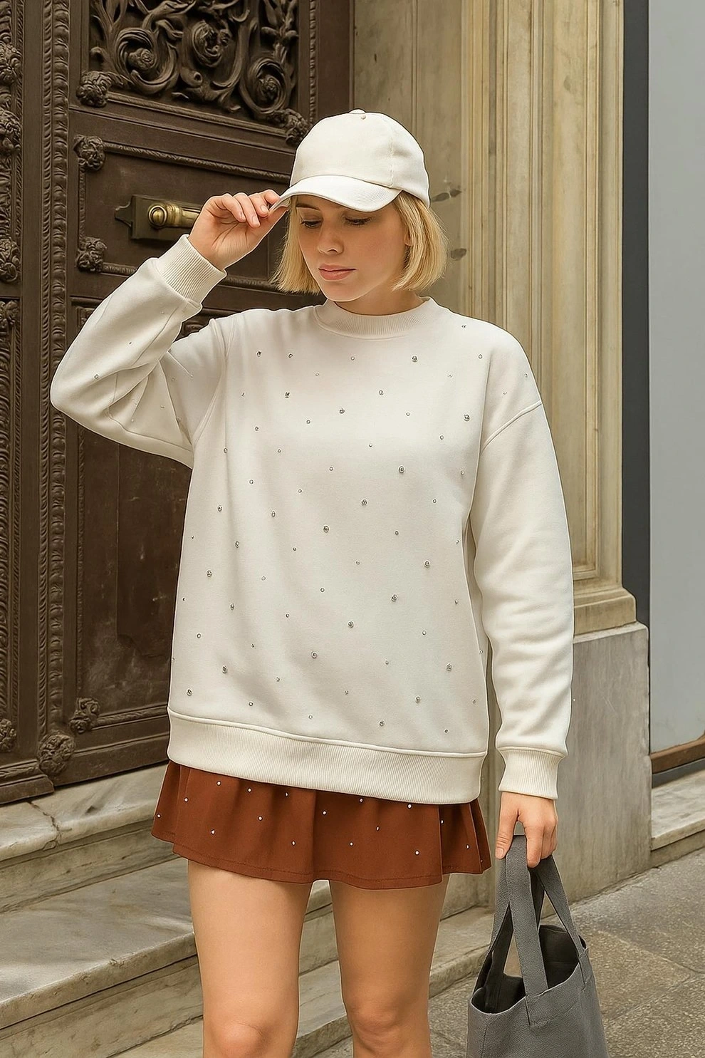 FASHION SWEAT 0099K1 - EKRU