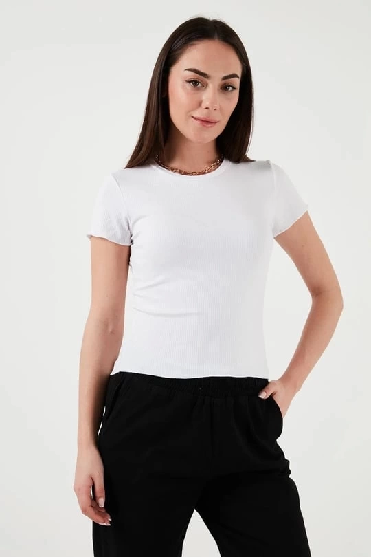 FASHION TSHIRT 444K1 - BEYAZ