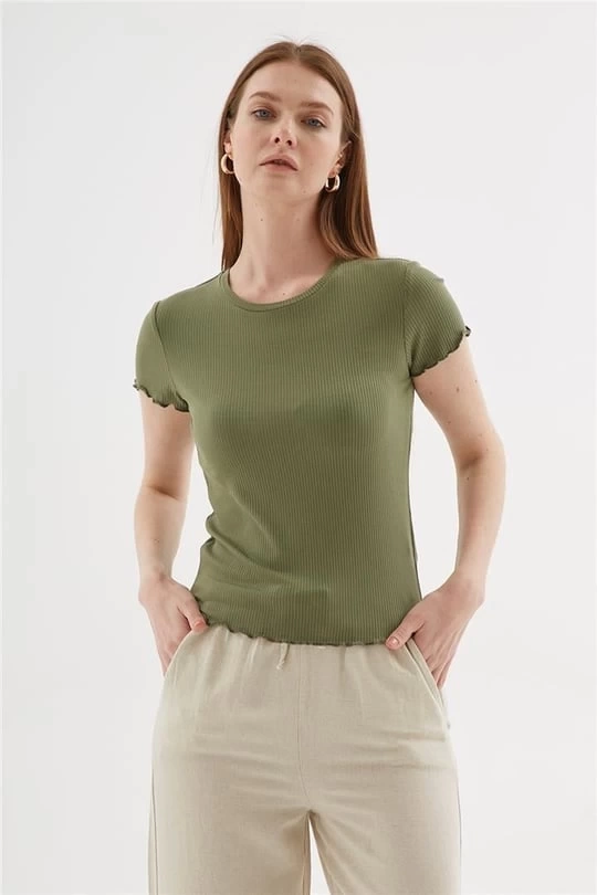 FASHION TSHIRT 444K1 - HAKİ