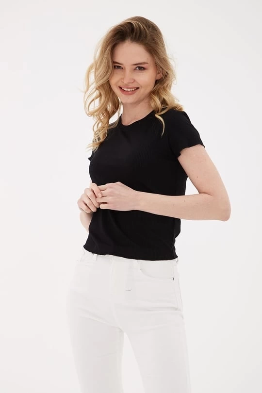 FASHION TSHIRT 444K1 - SİYAH