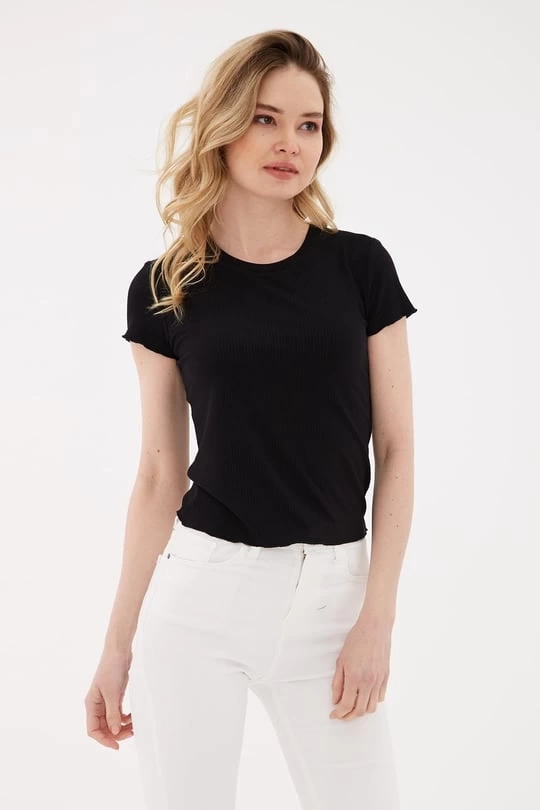 FASHION TSHIRT 444K1 - SİYAH