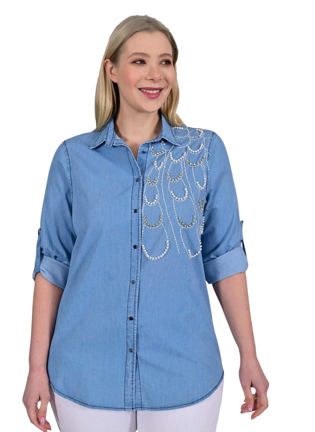 FLAŞ GÖMLEK JEAN 2370 - İNDİGO