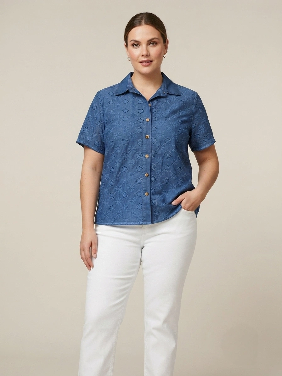 MAAMS BLUZ B-079 - İNDİGO